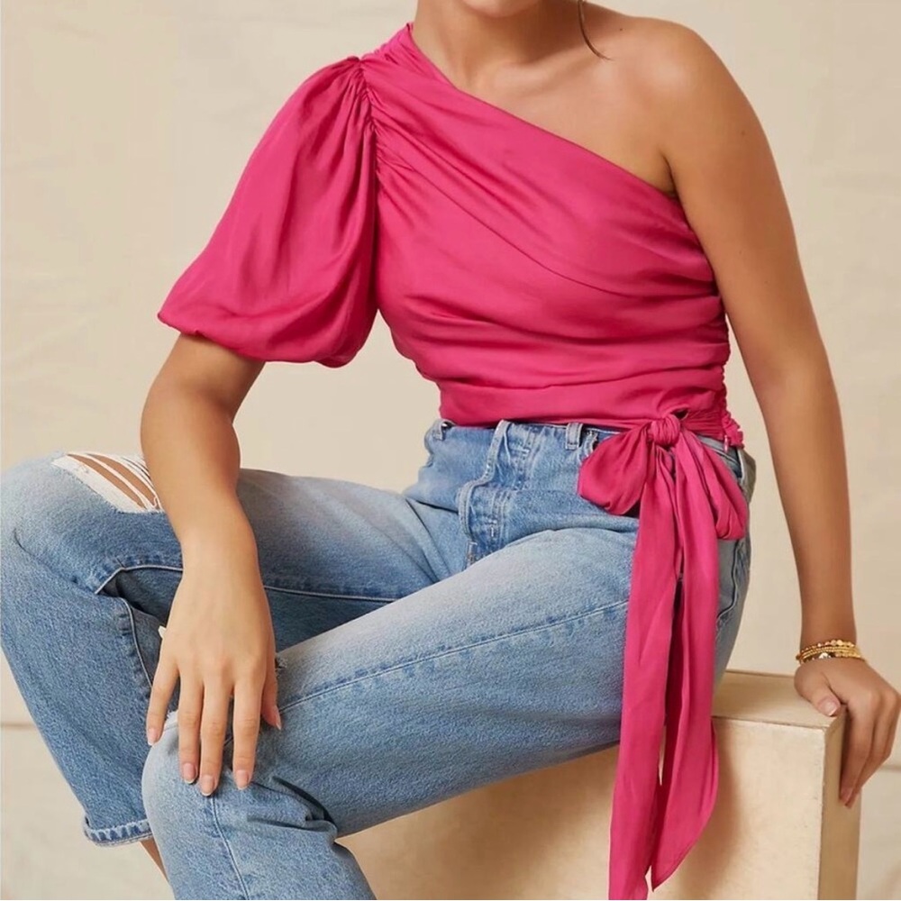 Dolan Ruched One Shoulder Top